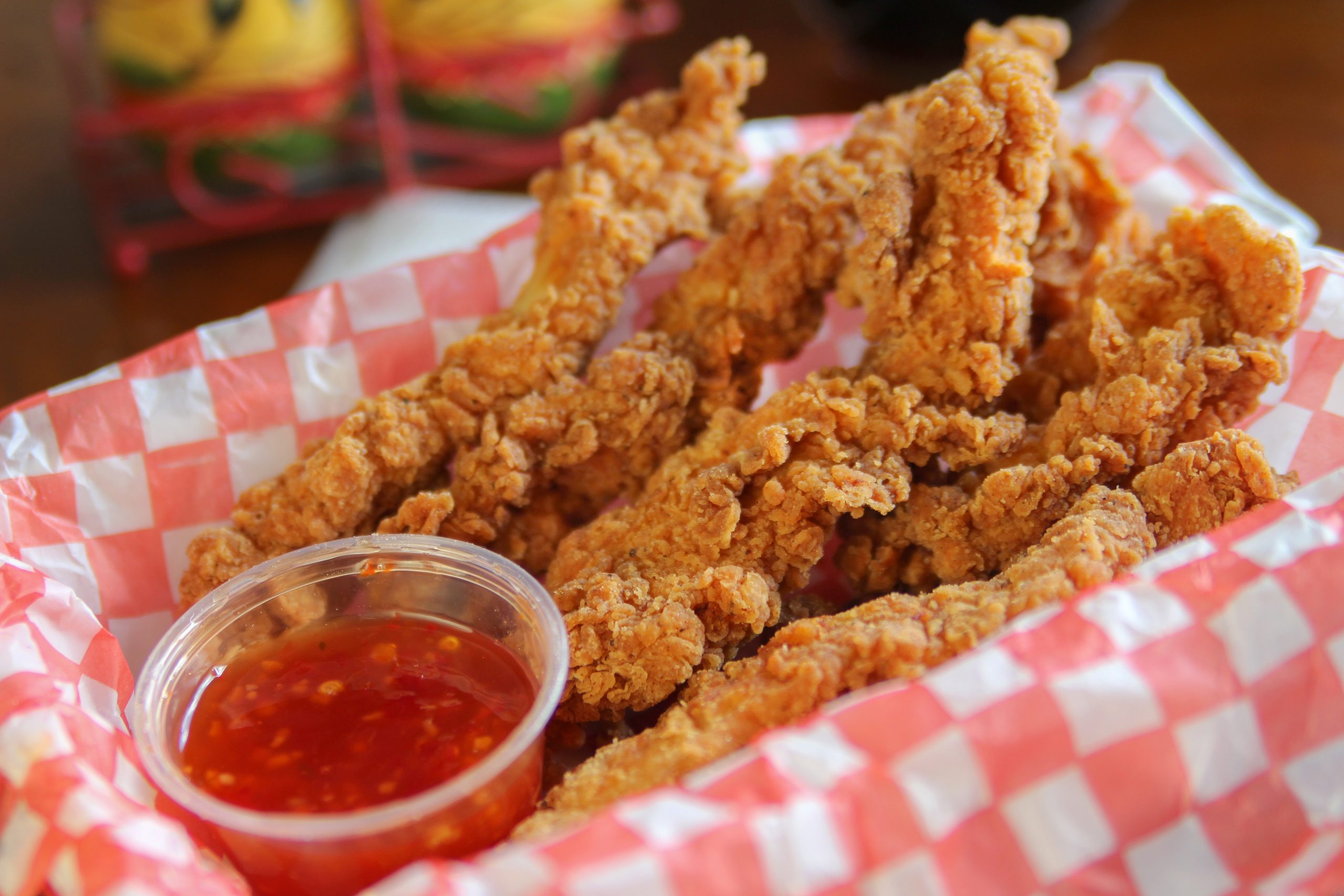 Crispy tender Southern fried chicken breast tenders with chili cip Hangry_s-090-scalednew